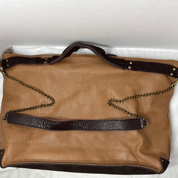 Jo Handbags Handbags - Jo Handbags Hobo Day Shopper Tan and Brown Pebbled Leather 17"x11"x4.5"